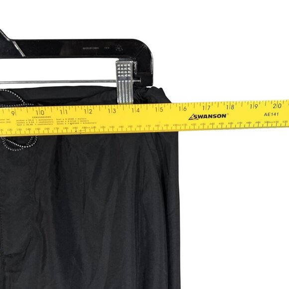 Black Hip Hop Women Baggy Multi Pocket Utility Pants Elastic Cord Waist Gorpcore - Picture 11 of 16